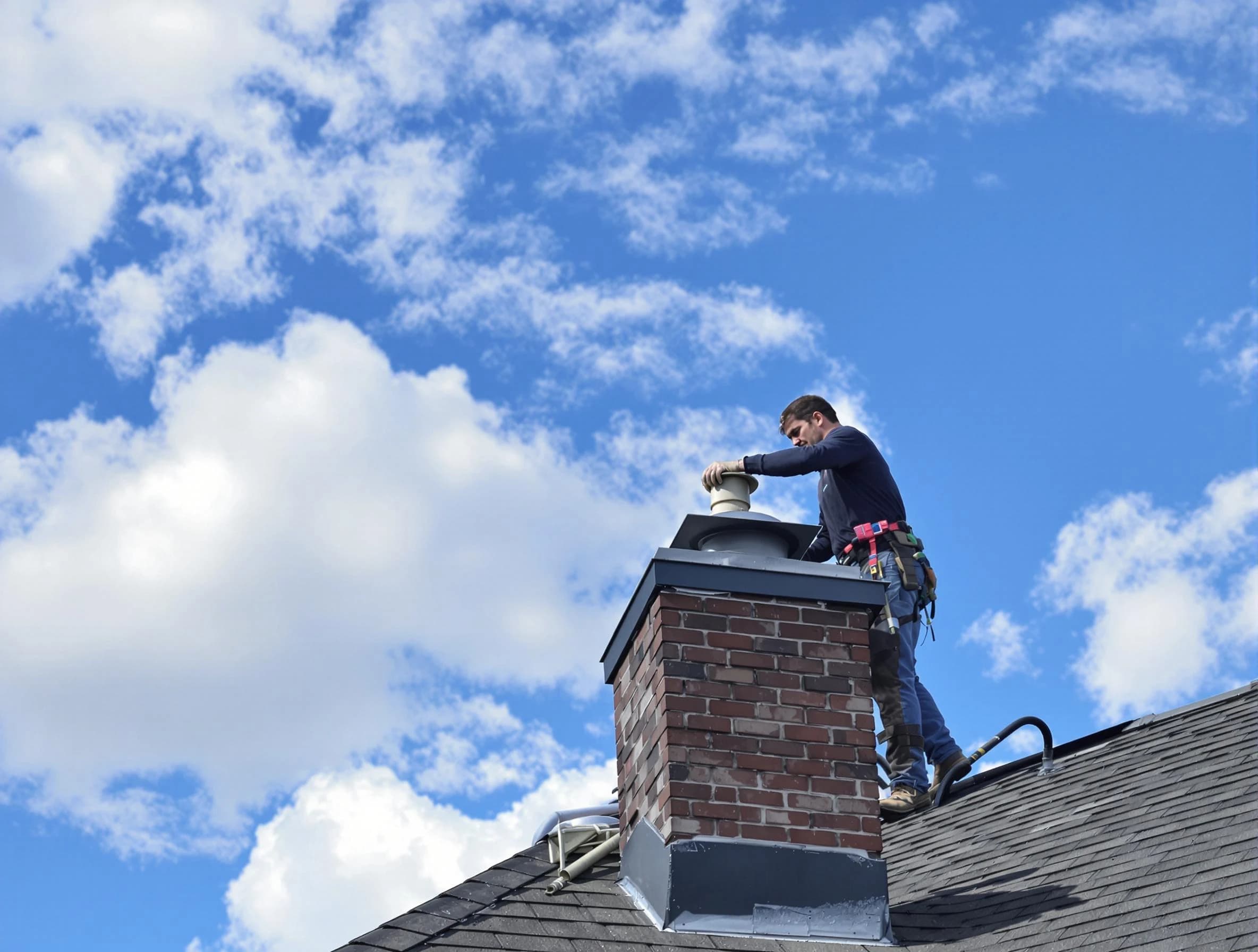 La Cienega Chimney Sweep installing a sturdy chimney cap in La Cienega, NM