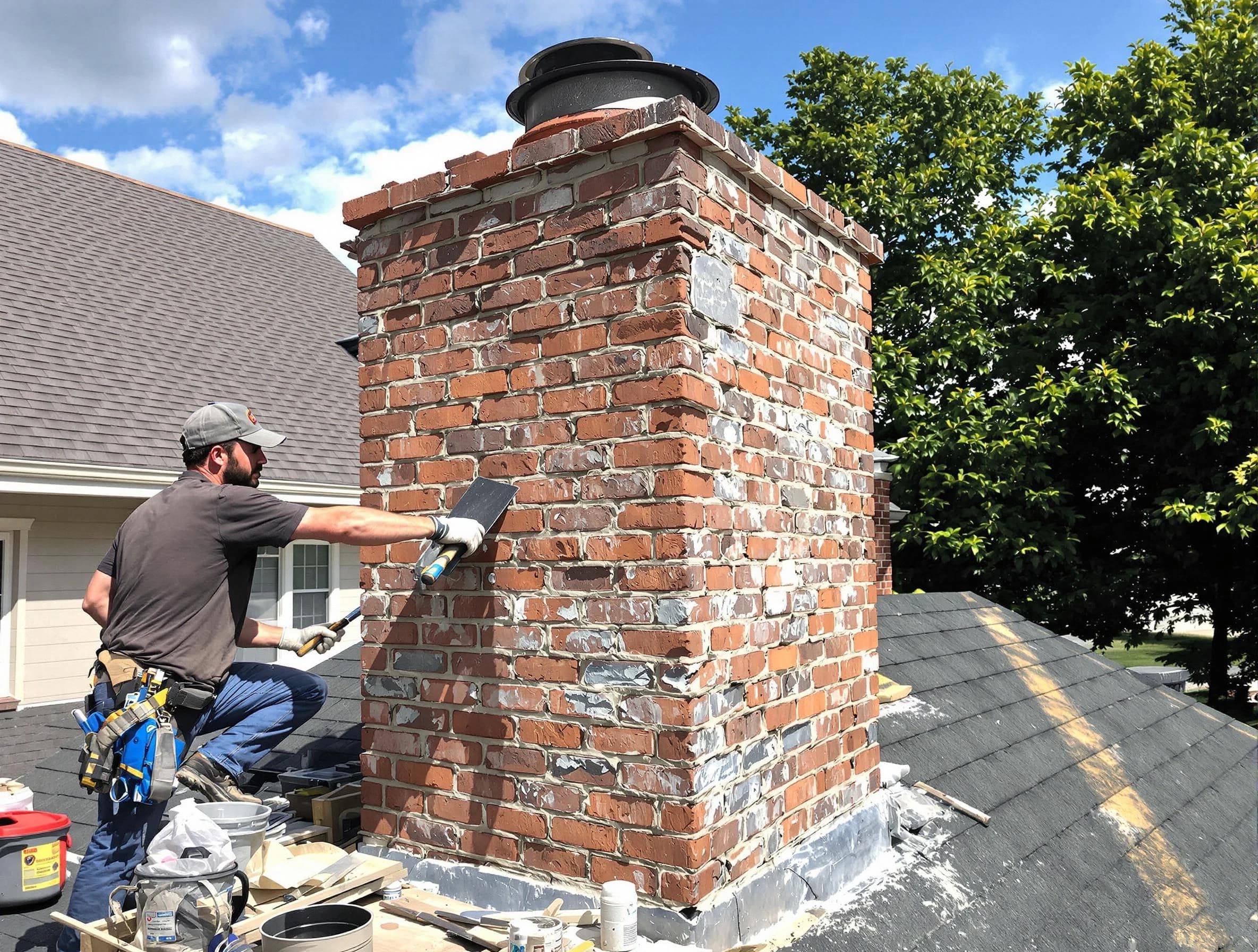 Completed chimney rebuild by La Cienega Chimney Sweep in La Cienega, NM