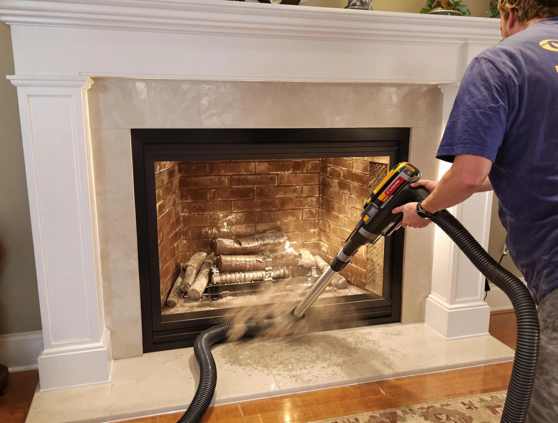 Fireplace cleaning performed by La Cienega Chimney Sweep in La Cienega, NM
