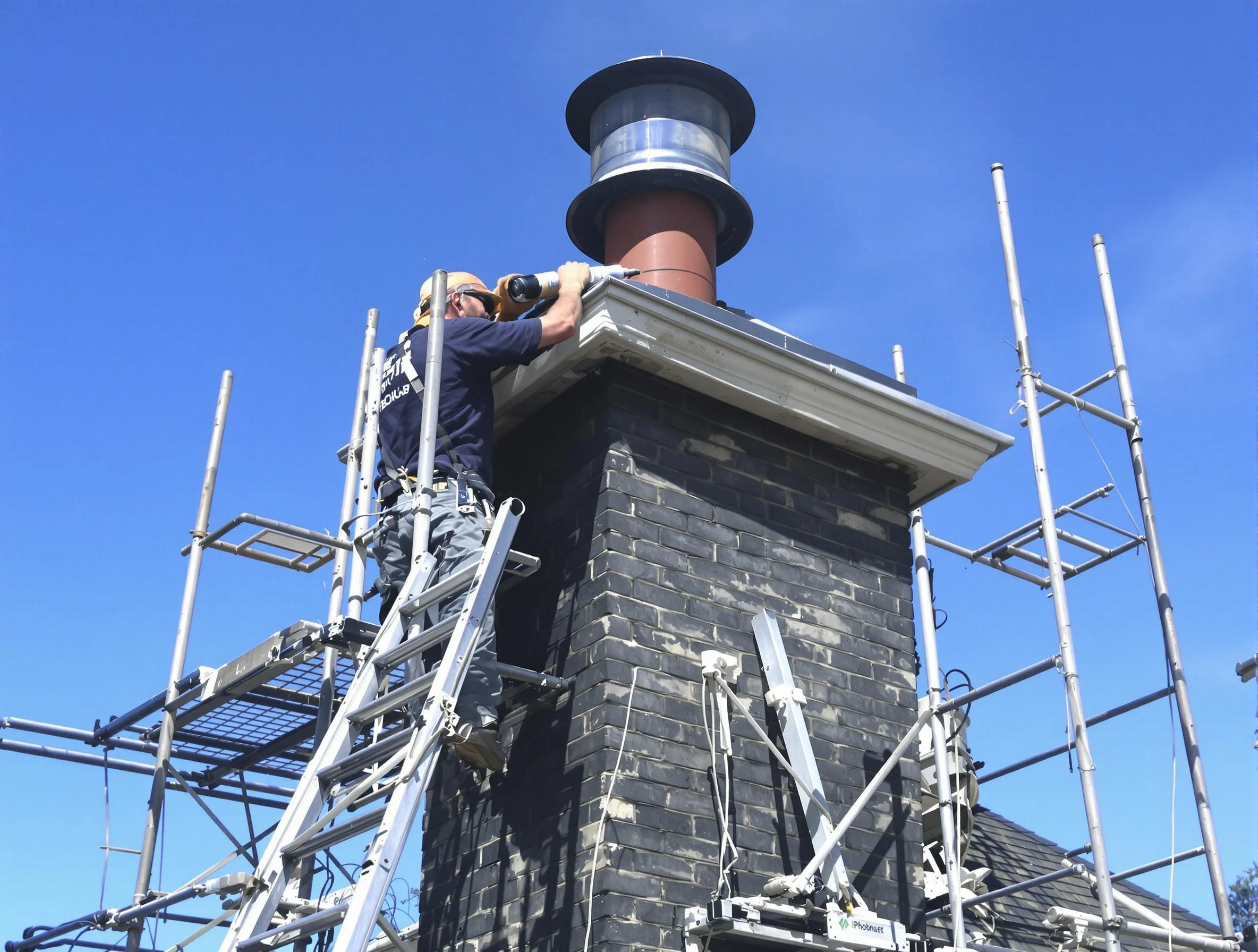 Sturdy chimney crown finished by La Cienega Chimney Sweep in La Cienega, NM